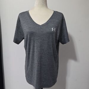 Under Armour Women's Heathered GrayLoose Fit V-Neck Tee